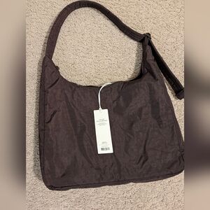 BAGGU Nylon Shoulder Bag Chocolate Plum